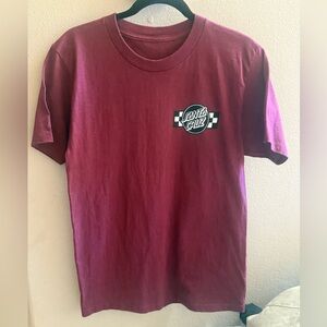 Santa Cruz Skateboards Men's Maroon T-Shirt/medium